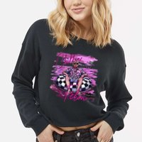 Chillin Like A Felon Retro Summer Pink Funny Trump 2024 Gift Cropped Pullover Crew