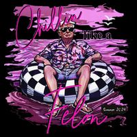 Chillin Like A Felon Retro Summer Pink Funny Trump 2024 Gift Cropped Pullover Crew