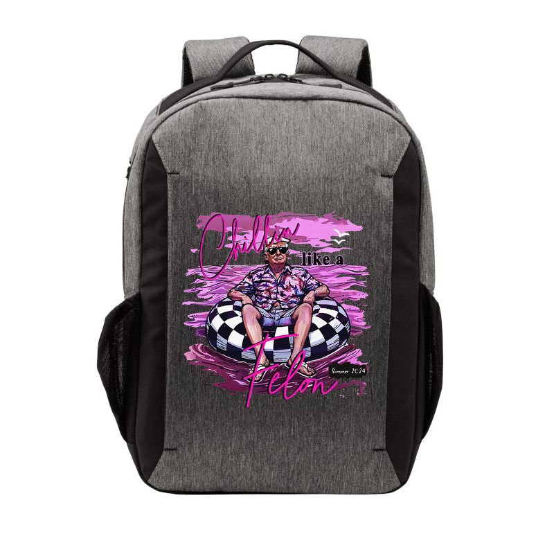 Chillin Like A Felon Retro Summer Pink Funny Trump 2024 Gift Vector Backpack