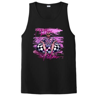 Chillin Like A Felon Retro Summer Pink Funny Trump 2024 PosiCharge Competitor Tank