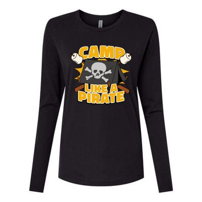 Camp Like A Pirate Womens Cotton Relaxed Long Sleeve T-Shirt