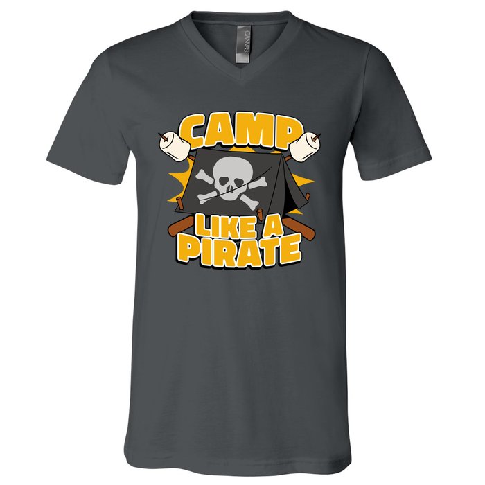 Camp Like A Pirate V-Neck T-Shirt