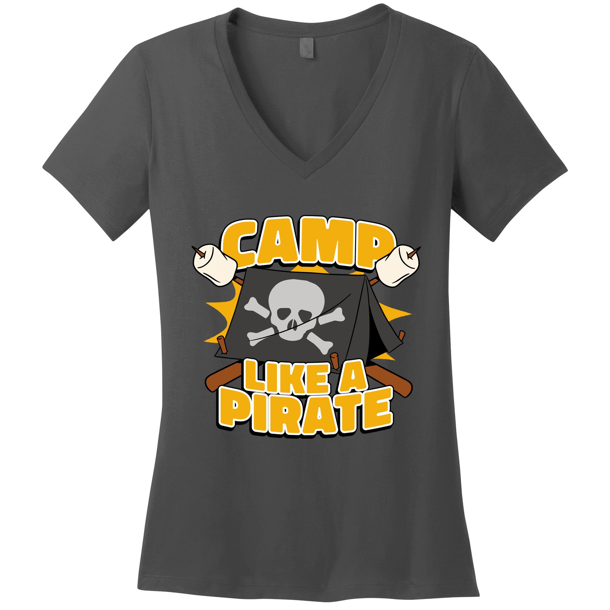 Camp Like A Pirate Women's V-Neck T-Shirt