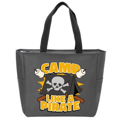 Camp Like A Pirate Zip Tote Bag