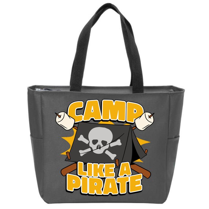 Camp Like A Pirate Zip Tote Bag