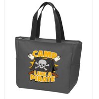 Camp Like A Pirate Zip Tote Bag