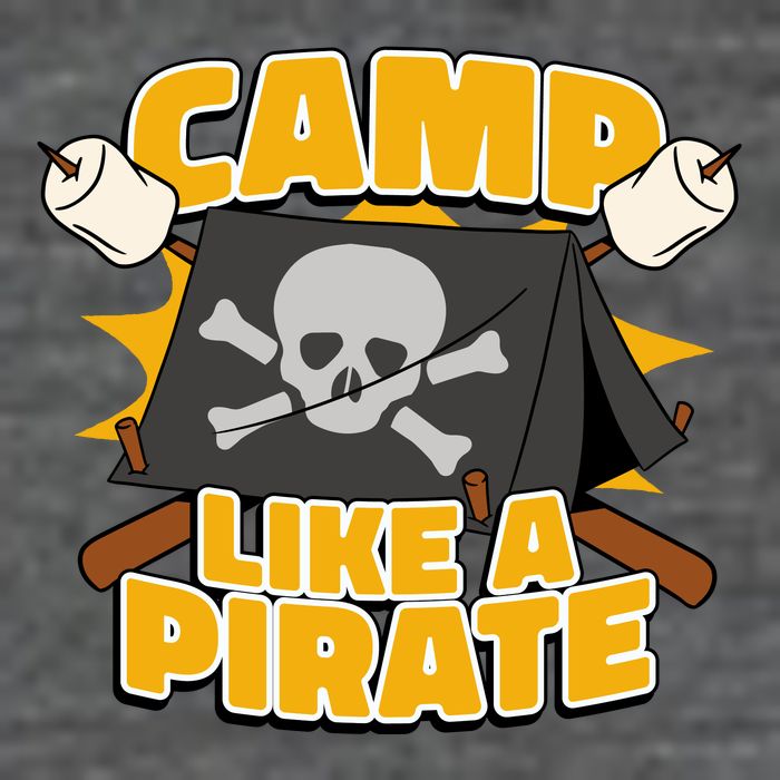 Camp Like A Pirate Zip Tote Bag