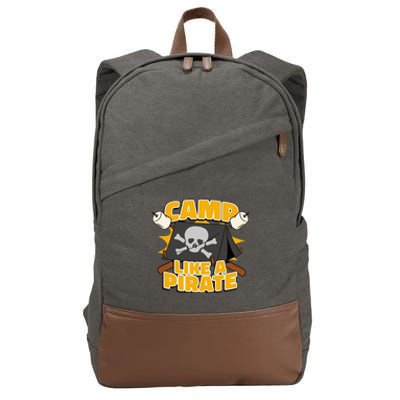 Camp Like A Pirate Cotton Canvas Backpack