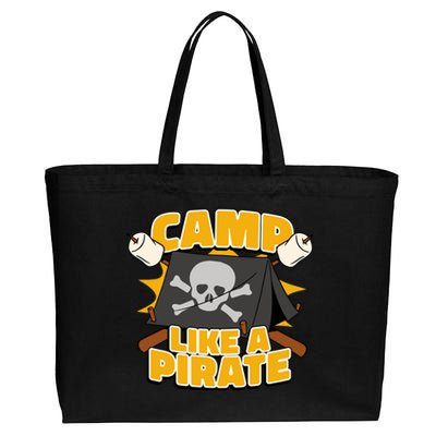 Camp Like A Pirate Cotton Canvas Jumbo Tote