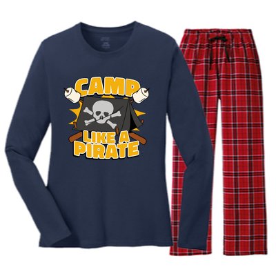 Camp Like A Pirate Women's Long Sleeve Flannel Pajama Set 