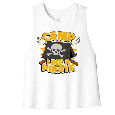 Camp Like A Pirate Women's Racerback Cropped Tank