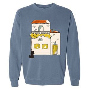 Cats Look At Each Other Garment-Dyed Sweatshirt