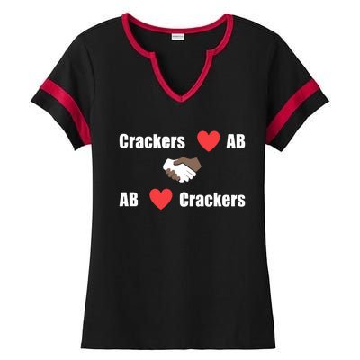 Crackers Love Ab Ab Love Crackers Ladies Halftime Notch Neck Tee