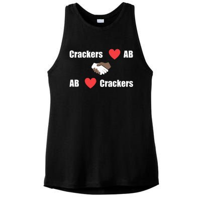 Crackers Love Ab Ab Love Crackers Ladies PosiCharge Tri-Blend Wicking Tank