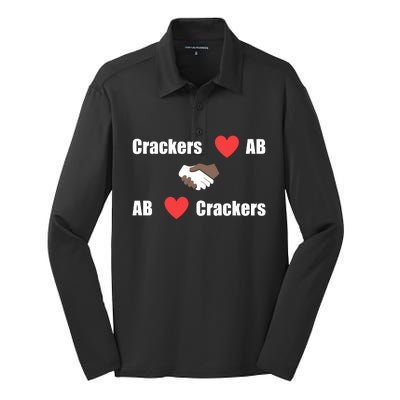 Crackers Love Ab Ab Love Crackers Silk Touch Performance Long Sleeve Polo