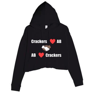 Crackers Love Ab Ab Love Crackers Crop Fleece Hoodie