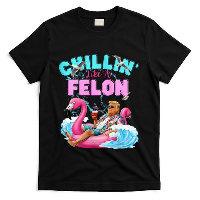 Chillin Like A Felon Summer Retro Pool T-Shirt