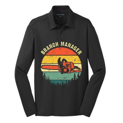 Cool Lumberjack Art Men Women Arborist Logger Branch Manager Silk Touch Performance Long Sleeve Polo