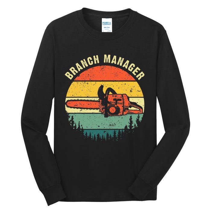 Cool Lumberjack Art Men Women Arborist Logger Branch Manager Tall Long Sleeve T-Shirt