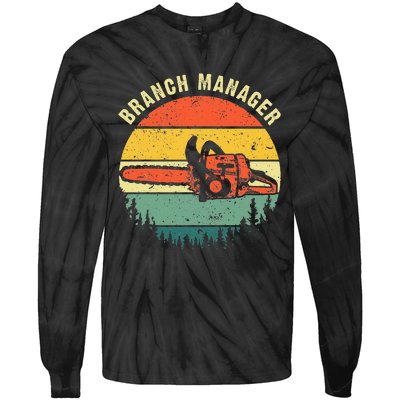 Cool Lumberjack Art Men Women Arborist Logger Branch Manager Tie-Dye Long Sleeve Shirt