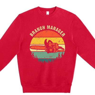 Cool Lumberjack Art Men Women Arborist Logger Branch Manager Premium Crewneck Sweatshirt