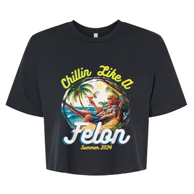 Chillin Like A Felon Summer 2024 Bella+Canvas Jersey Crop Tee