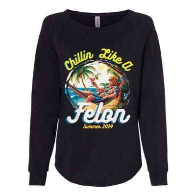 Chillin Like A Felon Summer 2024 Womens California Wash Sweatshirt