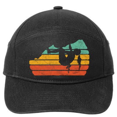 Climb Like A Girl Rock Climbing And Bouldering Retro Gift 7-Panel Snapback Hat