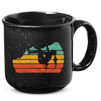 Climb Like A Girl Rock Climbing And Bouldering Retro Gift 15oz Campfire Ceramic Mug