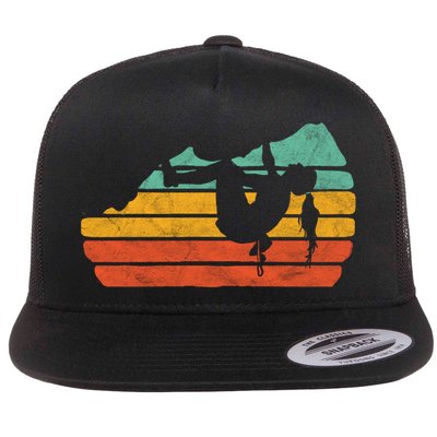Climb Like A Girl Rock Climbing And Bouldering Retro Gift Flatbill Hat