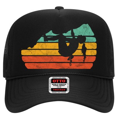 Climb Like A Girl Rock Climbing And Bouldering Retro Gift Trucker Hat