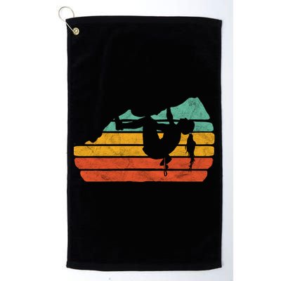 Climb Like A Girl Rock Climbing And Bouldering Retro Gift Golf Towel