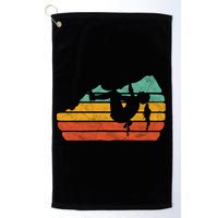 Climb Like A Girl Rock Climbing And Bouldering Retro Gift Golf Towel