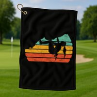 Climb Like A Girl Rock Climbing And Bouldering Retro Gift Golf Towel