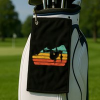 Climb Like A Girl Rock Climbing And Bouldering Retro Gift Golf Towel