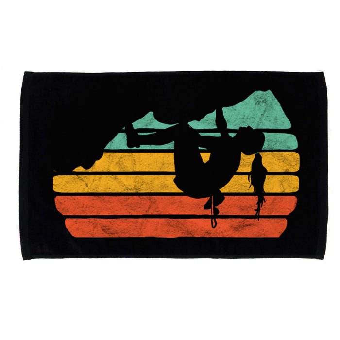 Climb Like A Girl Rock Climbing And Bouldering Retro Gift Microfiber Hand Towel