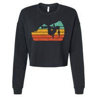 Climb Like A Girl Rock Climbing And Bouldering Retro Gift Cropped Pullover Crew
