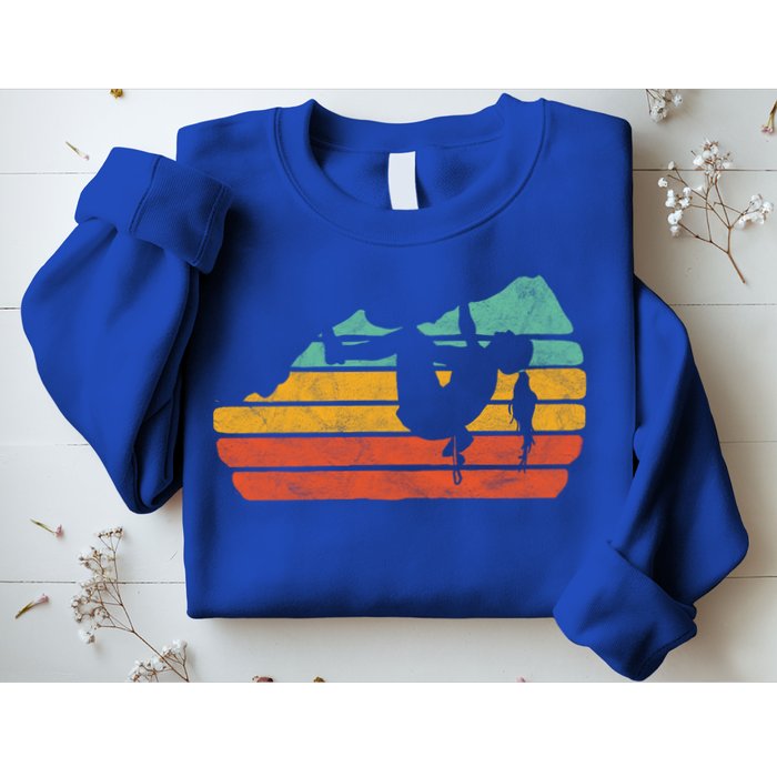 Climb Like A Girl Rock Climbing And Bouldering Retro Gift Sweatshirt