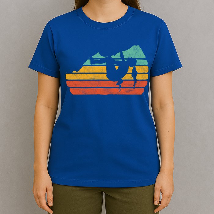 Climb Like A Girl Rock Climbing And Bouldering Retro Gift T-Shirt