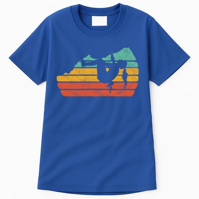 Climb Like A Girl Rock Climbing And Bouldering Retro Gift Tall T-Shirt