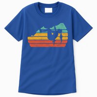 Climb Like A Girl Rock Climbing And Bouldering Retro Gift Tall T-Shirt