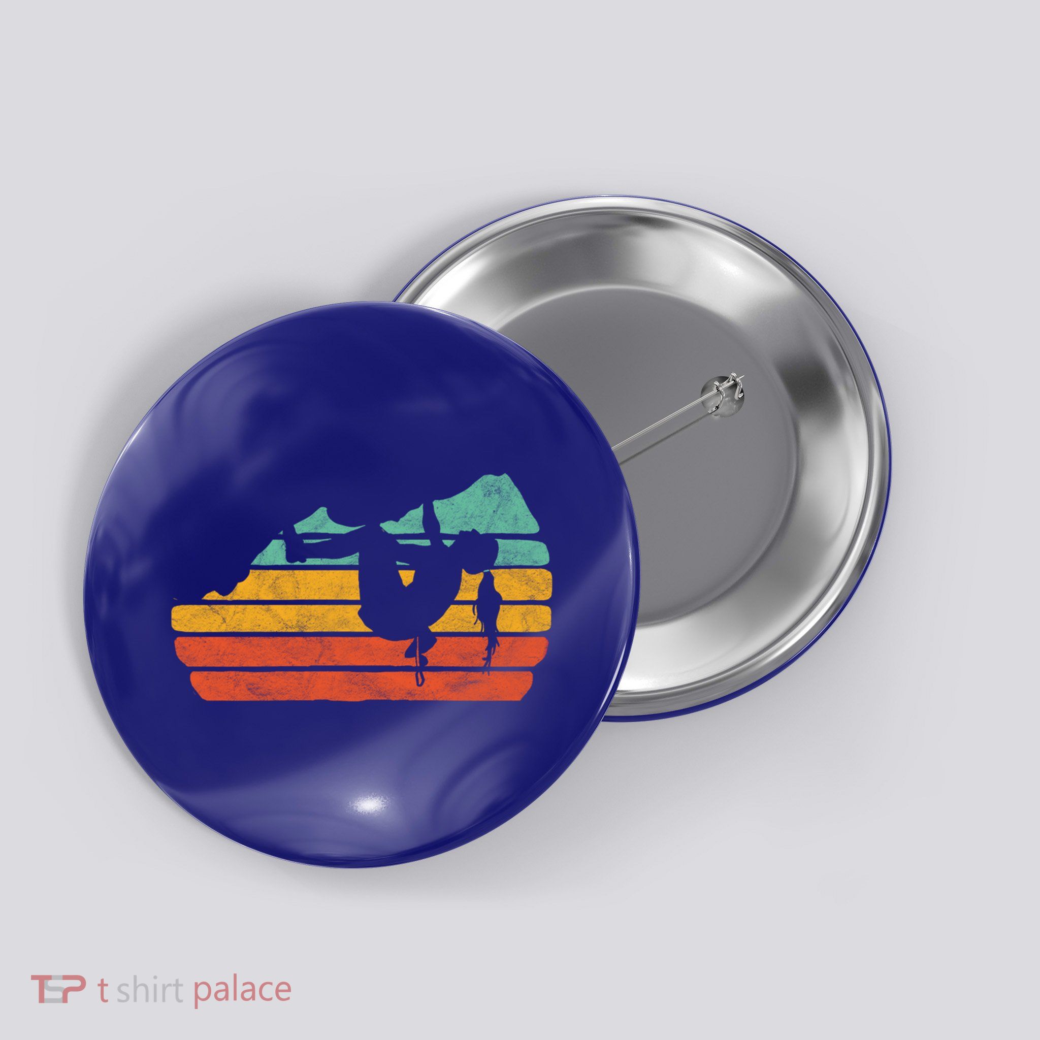 Climb Like A Girl Rock Climbing And Bouldering Retro Gift Button