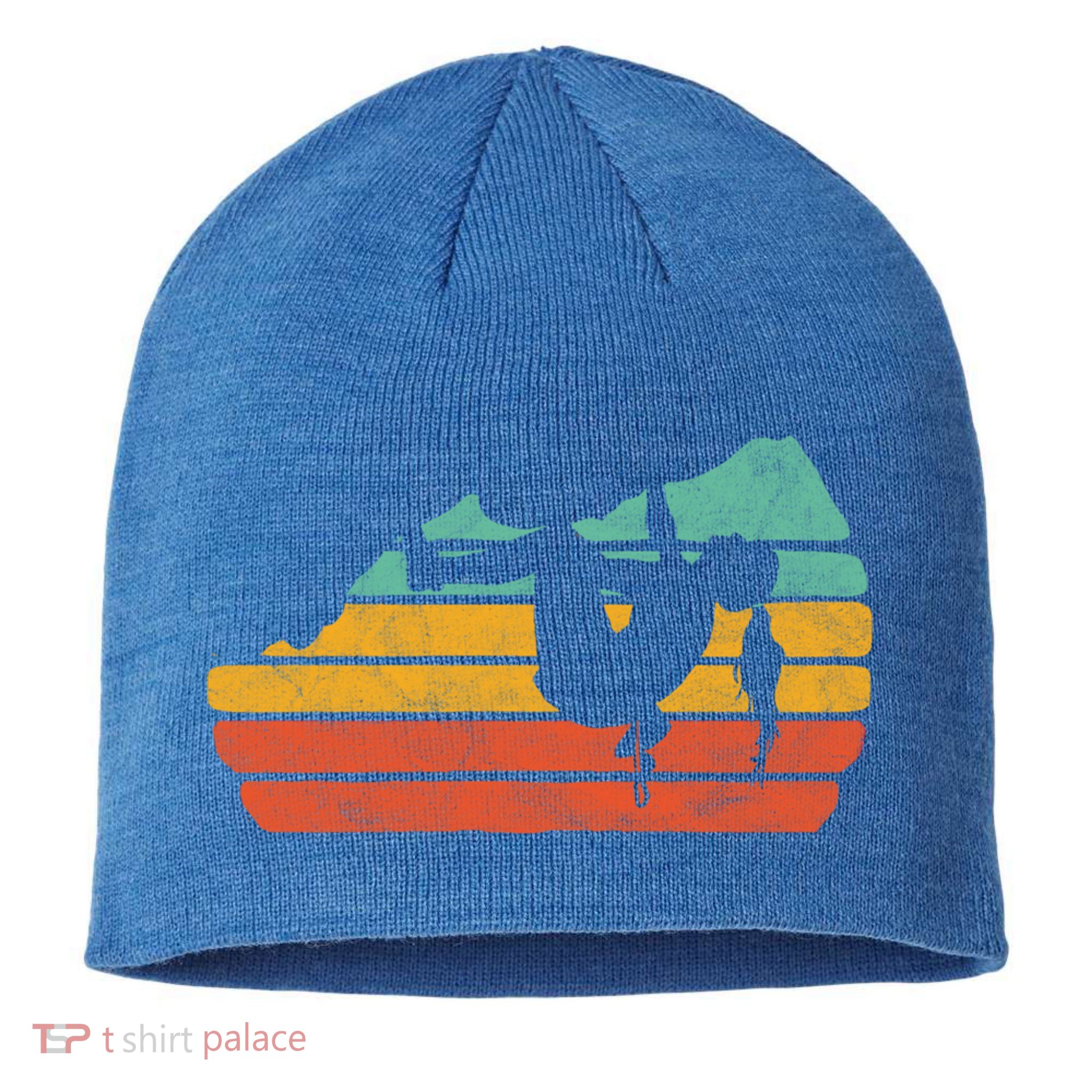 Climb Like A Girl Rock Climbing And Bouldering Retro Gift Sustainable Beanie