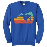Climb Like A Girl Rock Climbing And Bouldering Retro Gift Tall Sweatshirt