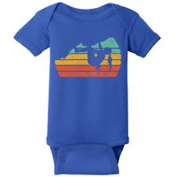 Climb Like A Girl Rock Climbing And Bouldering Retro Gift Baby Bodysuit