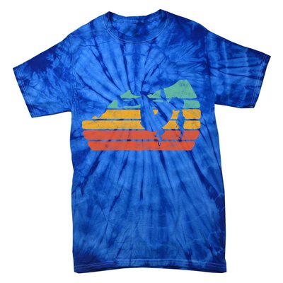 Climb Like A Girl Rock Climbing And Bouldering Retro Gift Tie-Dye T-Shirt