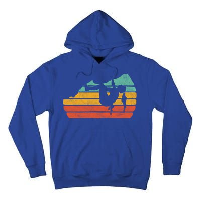 Climb Like A Girl Rock Climbing And Bouldering Retro Gift Tall Hoodie