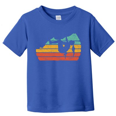 Climb Like A Girl Rock Climbing And Bouldering Retro Gift Toddler T-Shirt