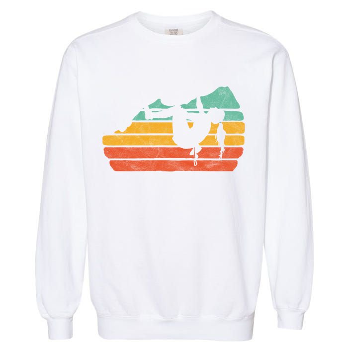 Climb Like A Girl Rock Climbing And Bouldering Retro Gift Garment-Dyed Sweatshirt