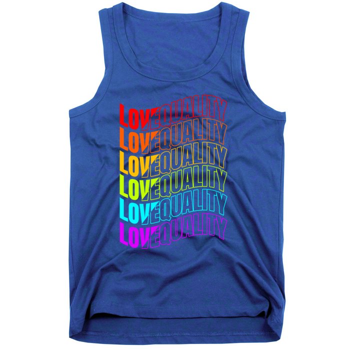 Colorful Love And Equality Lgbtq Pride Month Gift Tank Top